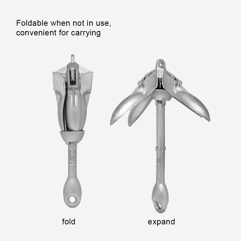 Fishing Kayak Anchor - 0.7KG 1.5KG Grapnel Anchor with 65ft
