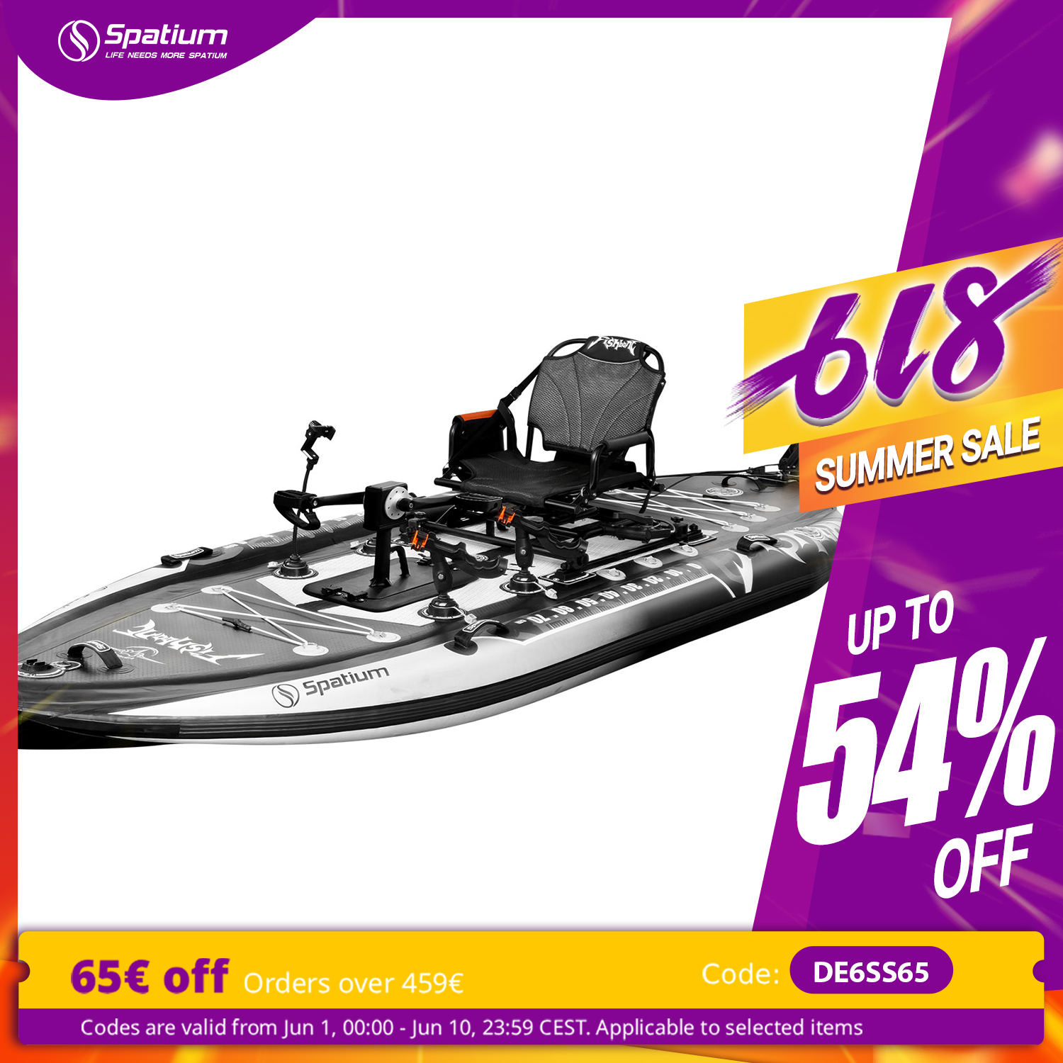 Fishing Kayak Pedal Drive - Spatium Pedal Kayak Inflatable Fishing Kayak