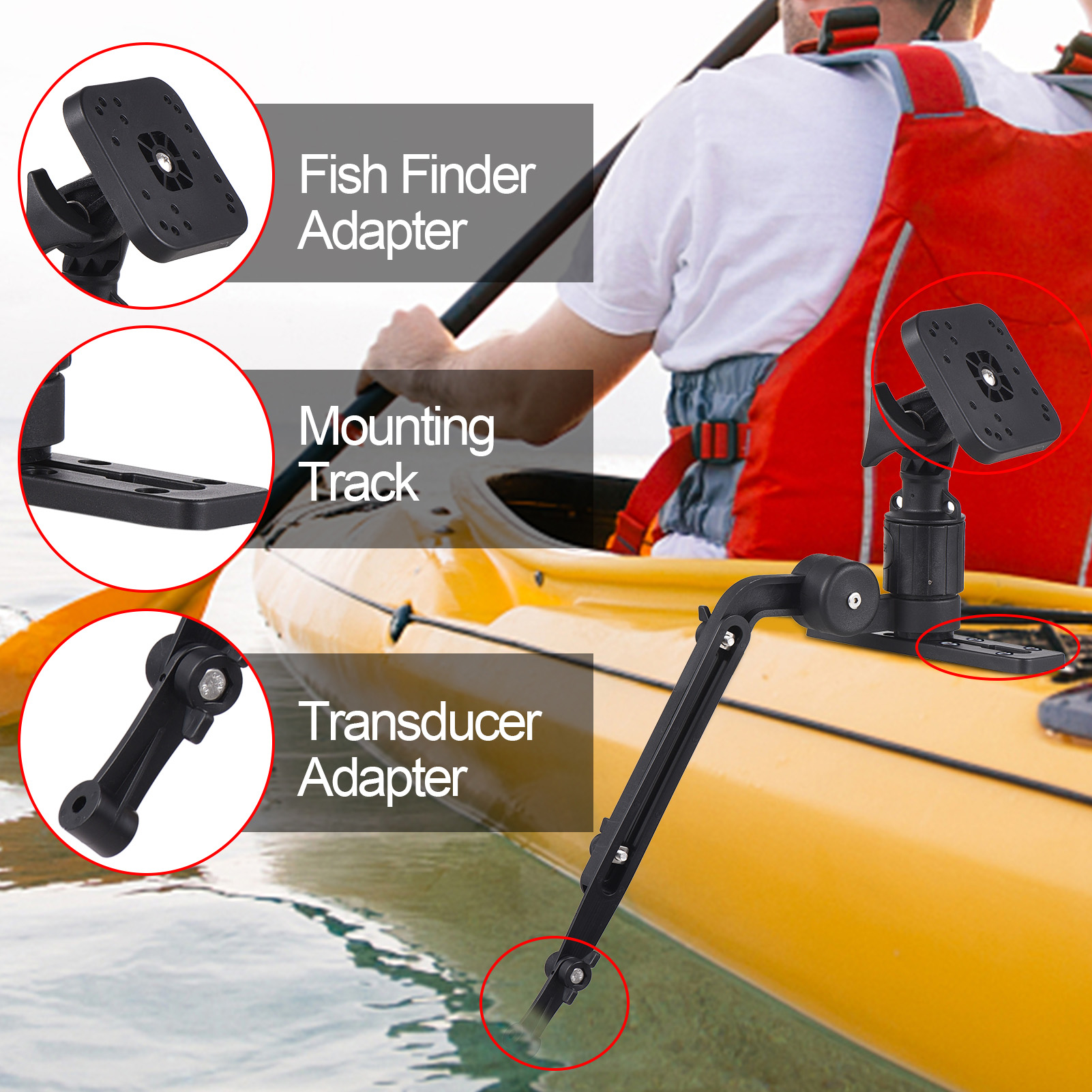 Kayak Fish Finder Mounting Pla - Fishing Kayak Fish Finder Mount avis et prix