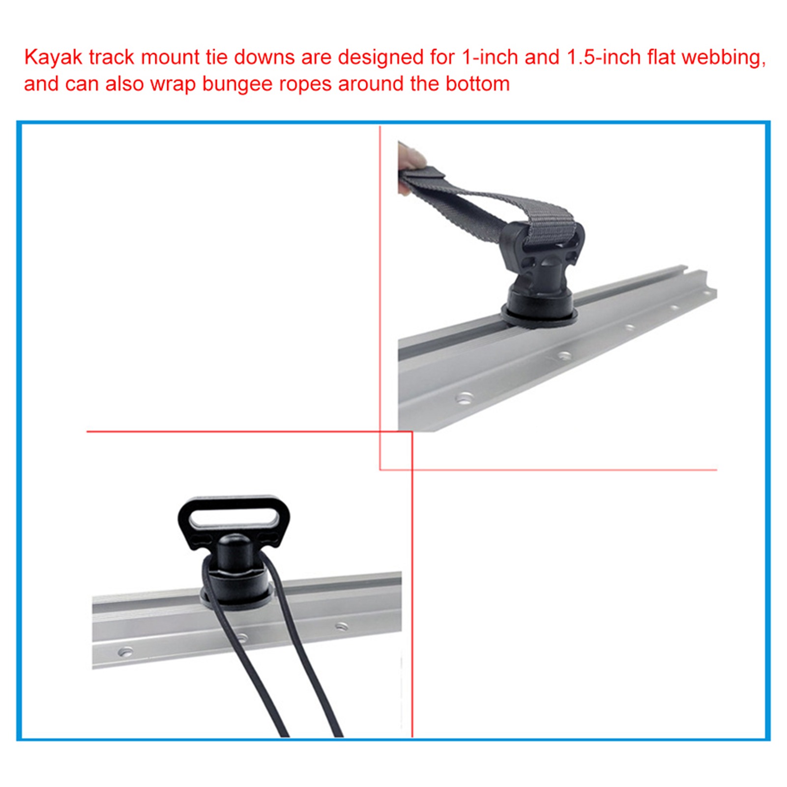 4pcs Kayak Track Mount Vertica - Fishing Kayak Crate avis et prix