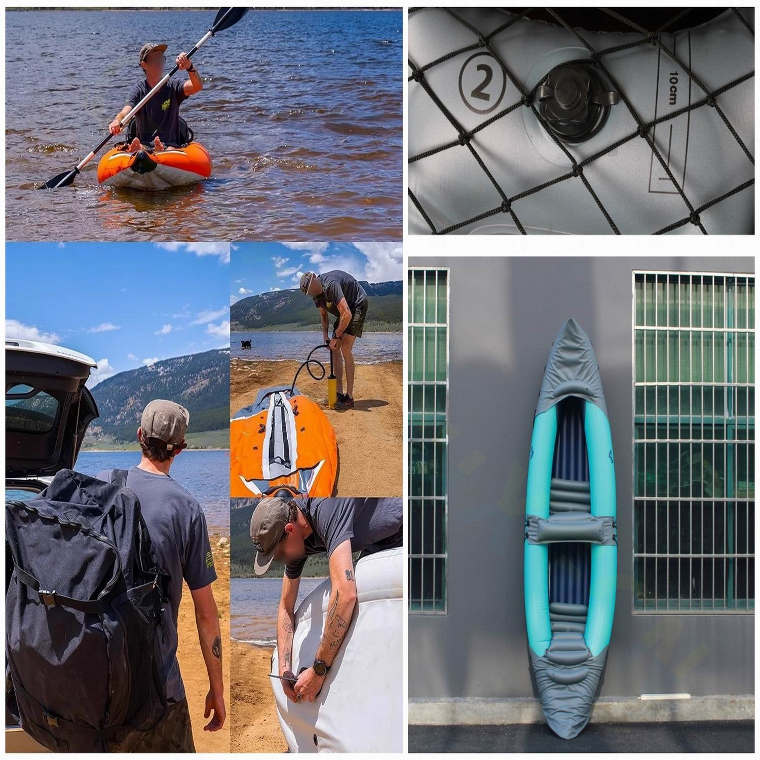 PVC Inflatable Kayak Canoe 1 P - Fishing Kayak Inflatable avis et prix