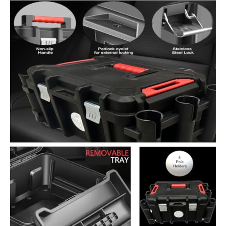 Kayak Fishing Crate - 6 Integr - Fishing Kayak Rod Holder avis et prix