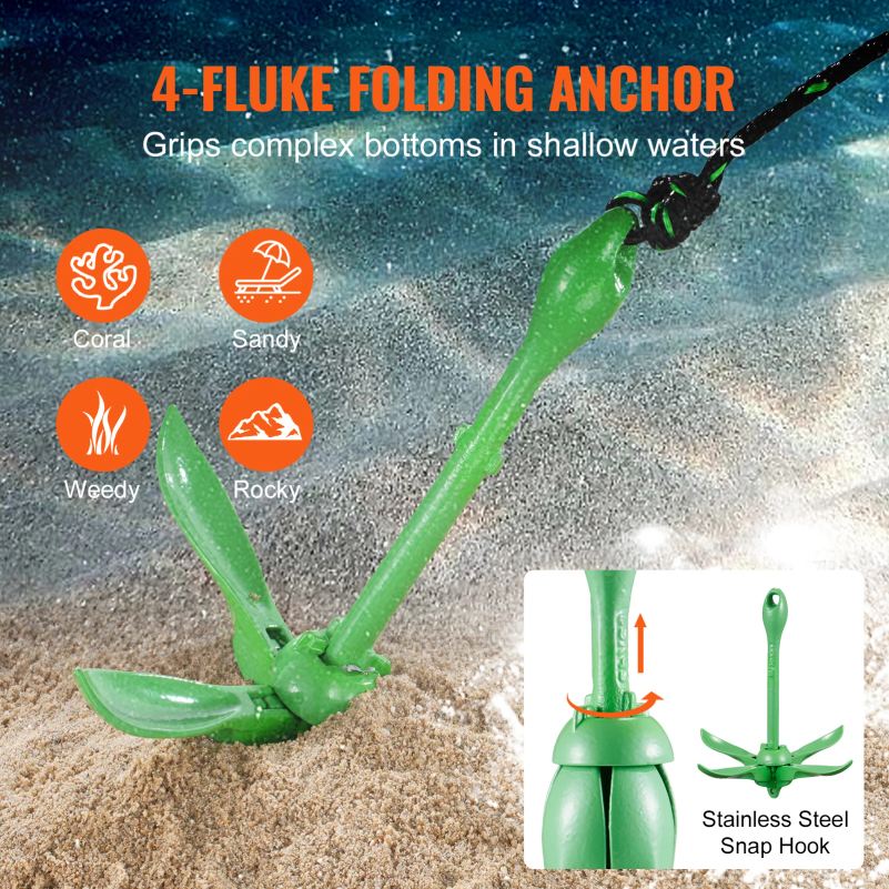 Kayak Anchor Kit 3.5 lb Paddle - Fishing Kayak Anchor avis et prix