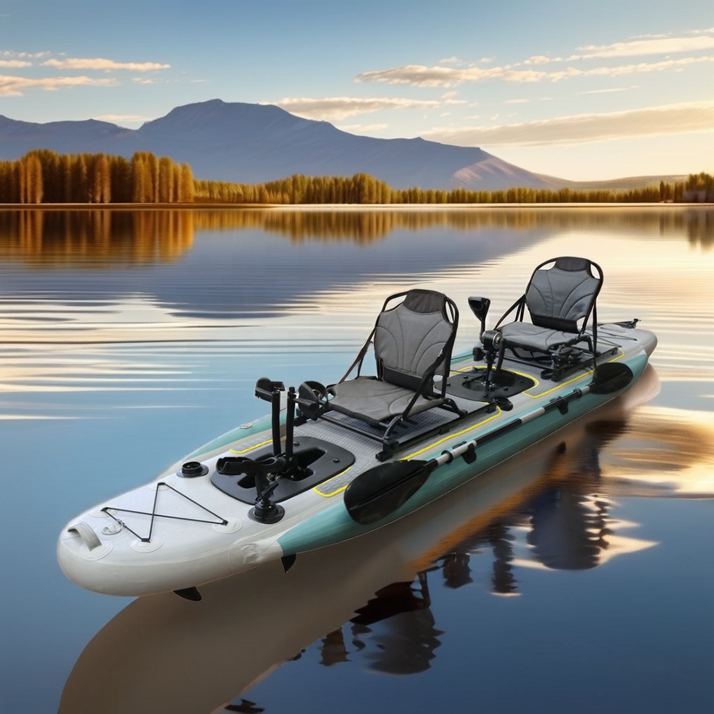 14ft Inflatable Fishing Canoe  - Fishing Kayak Seat avis et prix