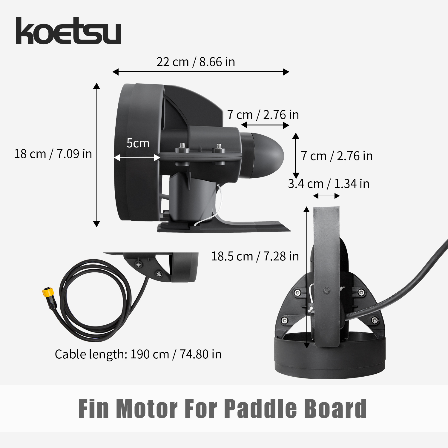 KOETSU paddle board underwater - Fishing Kayak Trolling Motor avis et prix