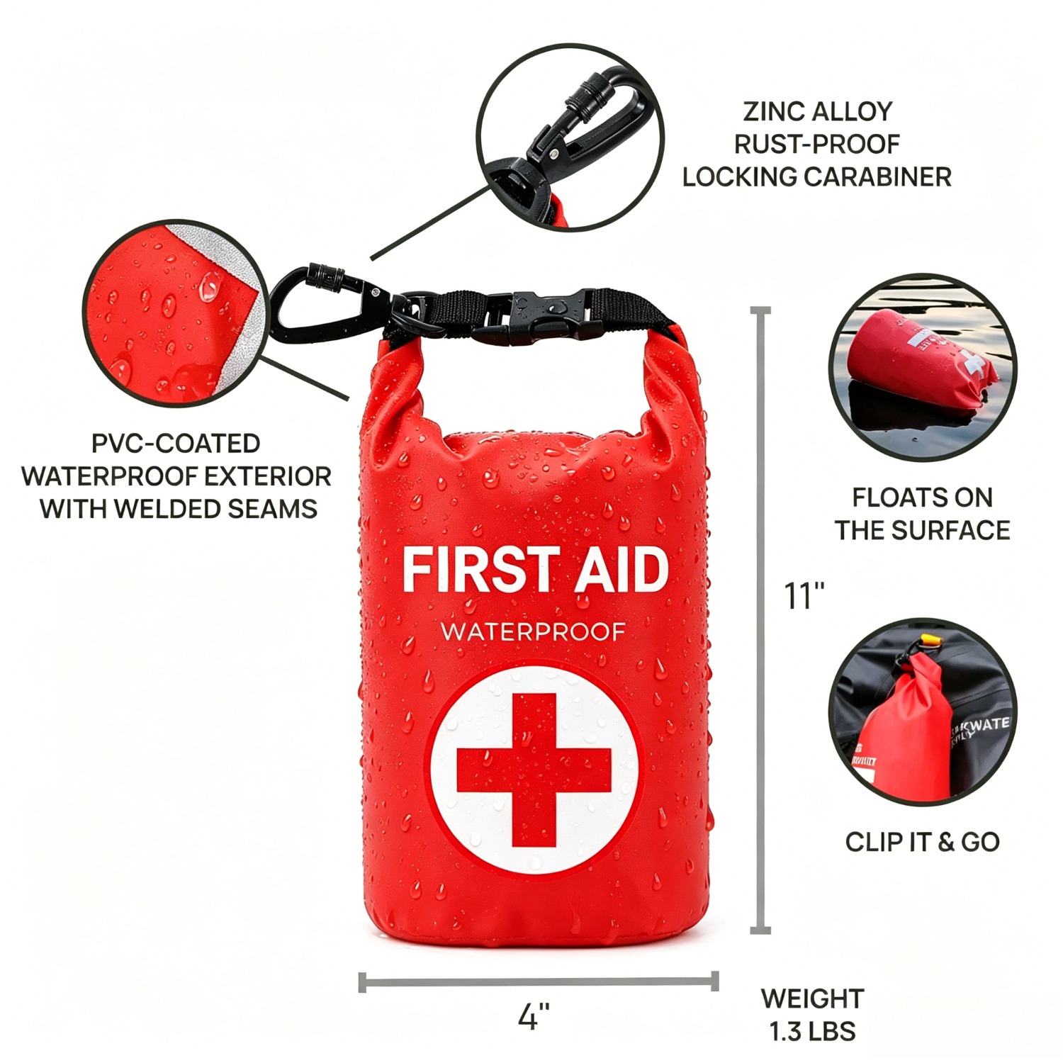 2L Waterproof First Aid Bag Ro - Fishing Kayak Storage Bag avis et prix