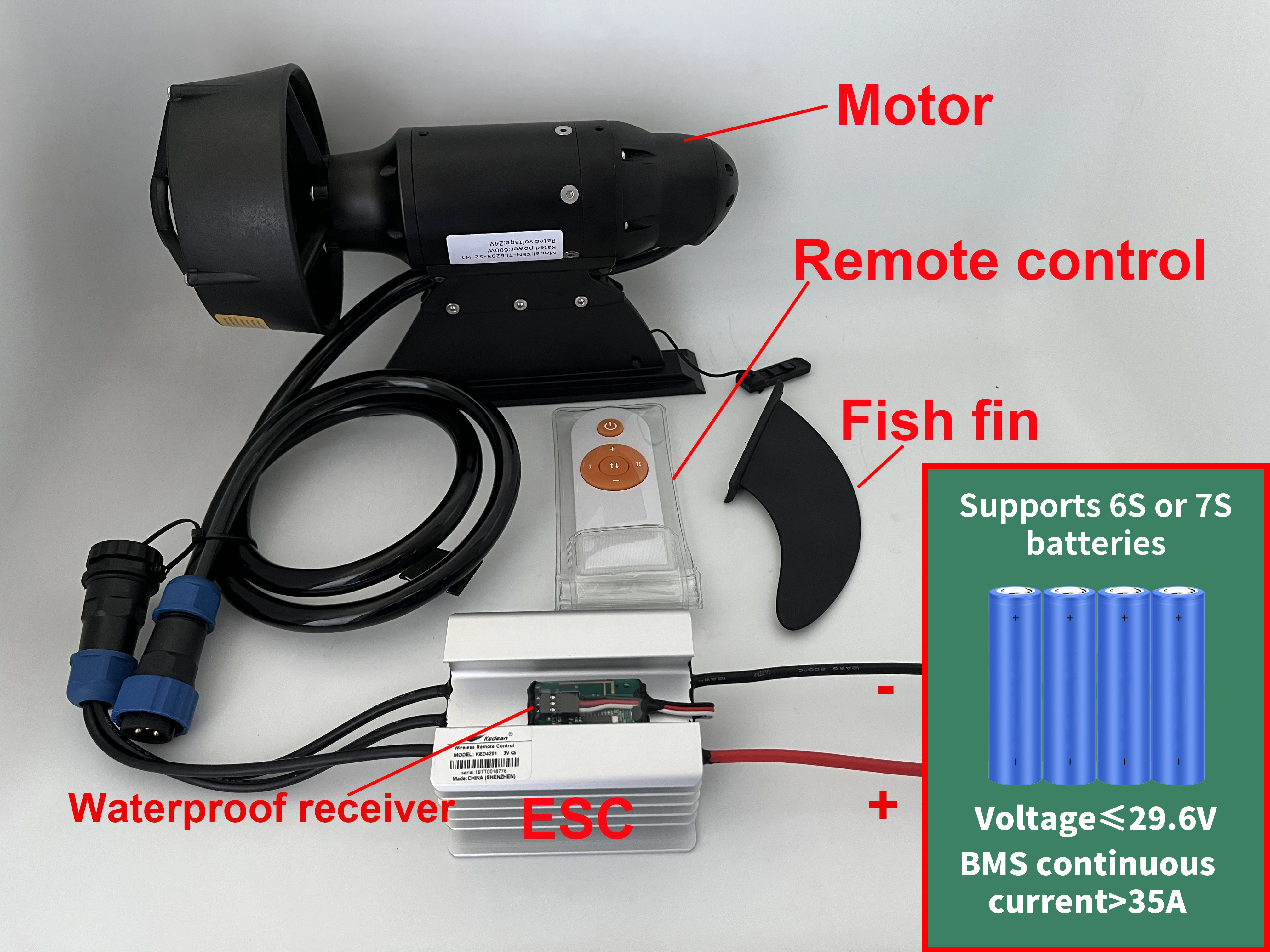 380W 600W Electric Fins Stand  - Fishing Kayak Cart avis et prix