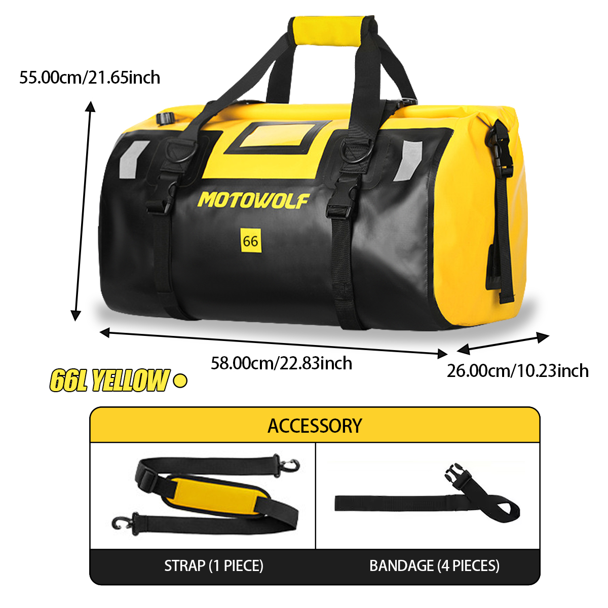 Waterproof Duffel Bag 40L/66L  - Fishing Kayak Storage Bag avis et prix