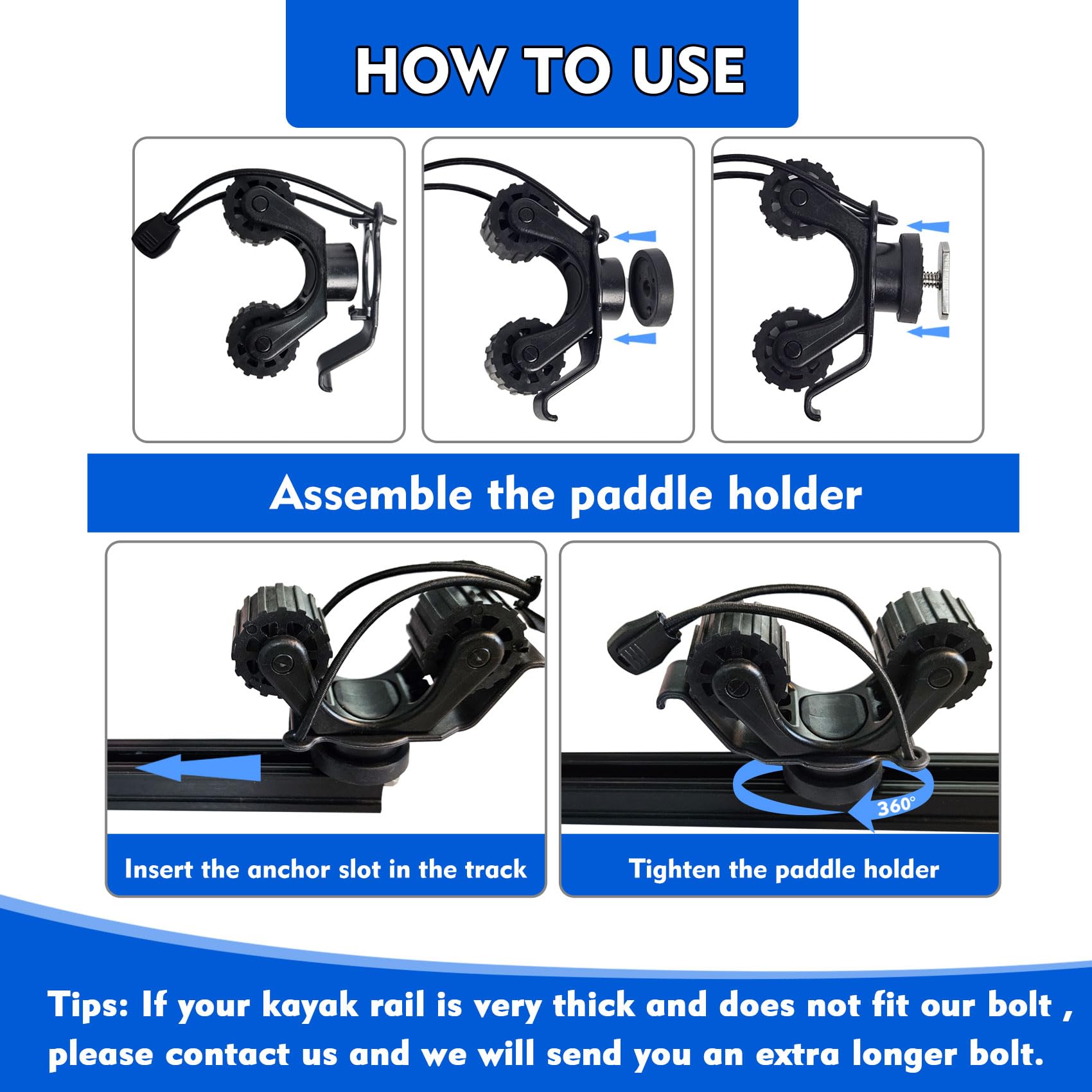 Kayak Rail Paddle Holder Kayak - Fishing Kayak Storage Bag avis et prix