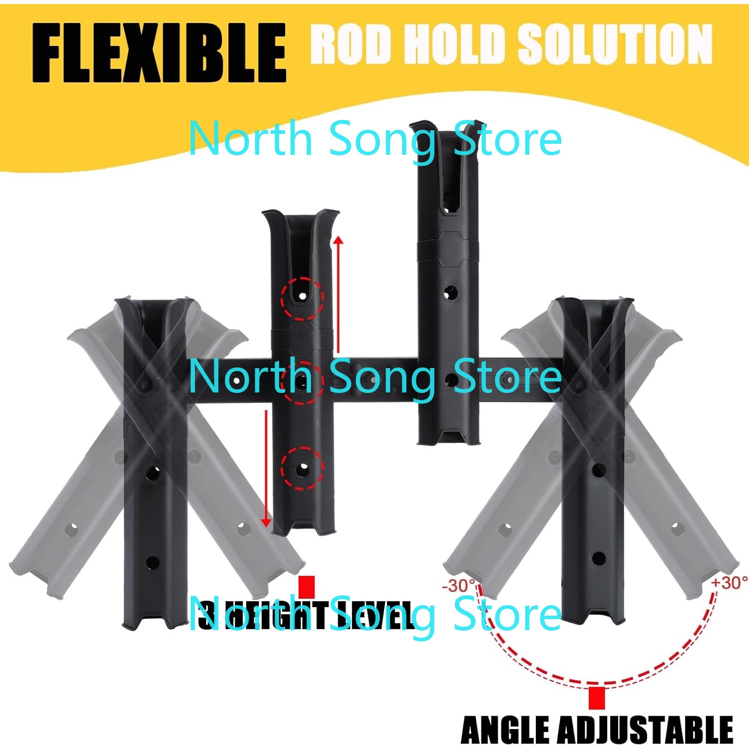 Adjustable Fishing Rod Holders - Fishing Kayak Crate avis et prix