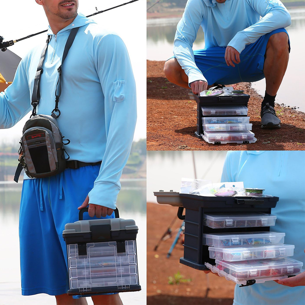 Multifunction Fashing Tackle B - Fishing Kayak Crate avis et prix