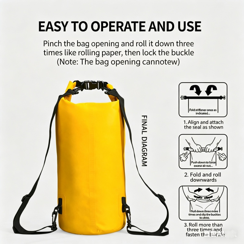 Swimming Waterproof Dry Bag 5L - Fishing Kayak Storage Bag avis et prix