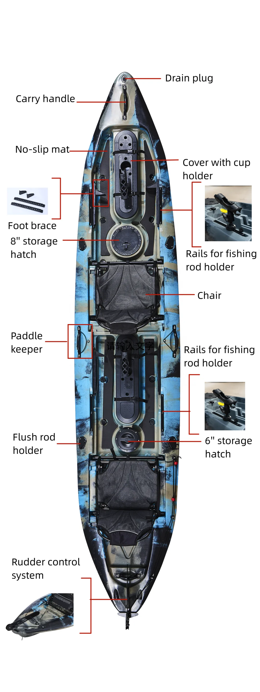 Wholesale 2-Person Plastic Kay - Fishing Kayak Paddle avis et prix