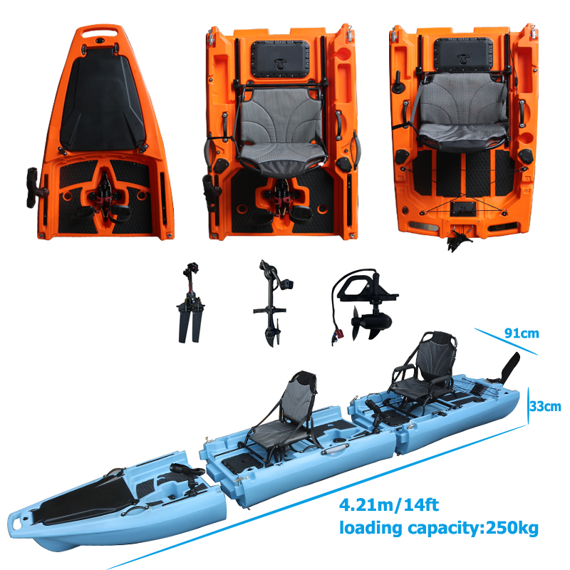 14FT 2 Person Detachable  Peda - Fishing Kayak Seat avis et prix